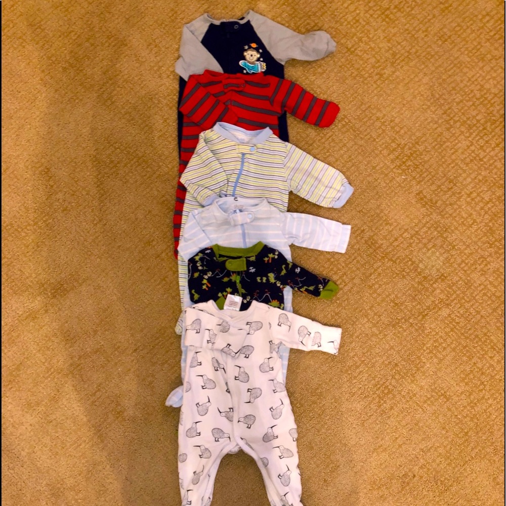 Baby boys sleepers lot